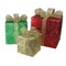 Northlight 32625597 Lighted Glistening Prismatic Gift Box Christmas Yard Art Decoration - Set of 3